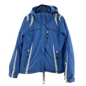 Exxtasy Women's Blue Ski Insulated Hooded Jacket Polyester Size 36 Preowned